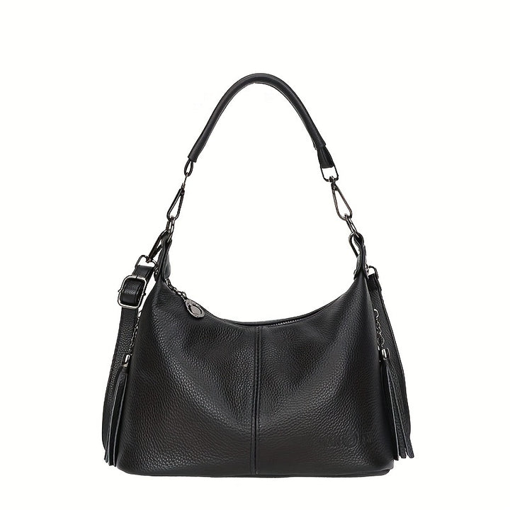 "Women's Fashion Leather Tote – Large Zipper Crossbody, Casual & Travel Bag"